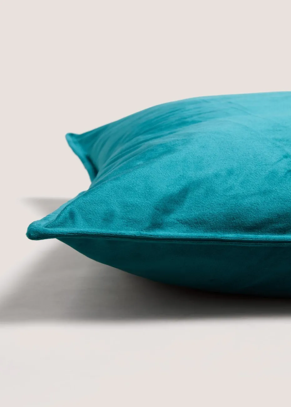 Large Teal Velvet Cushion
