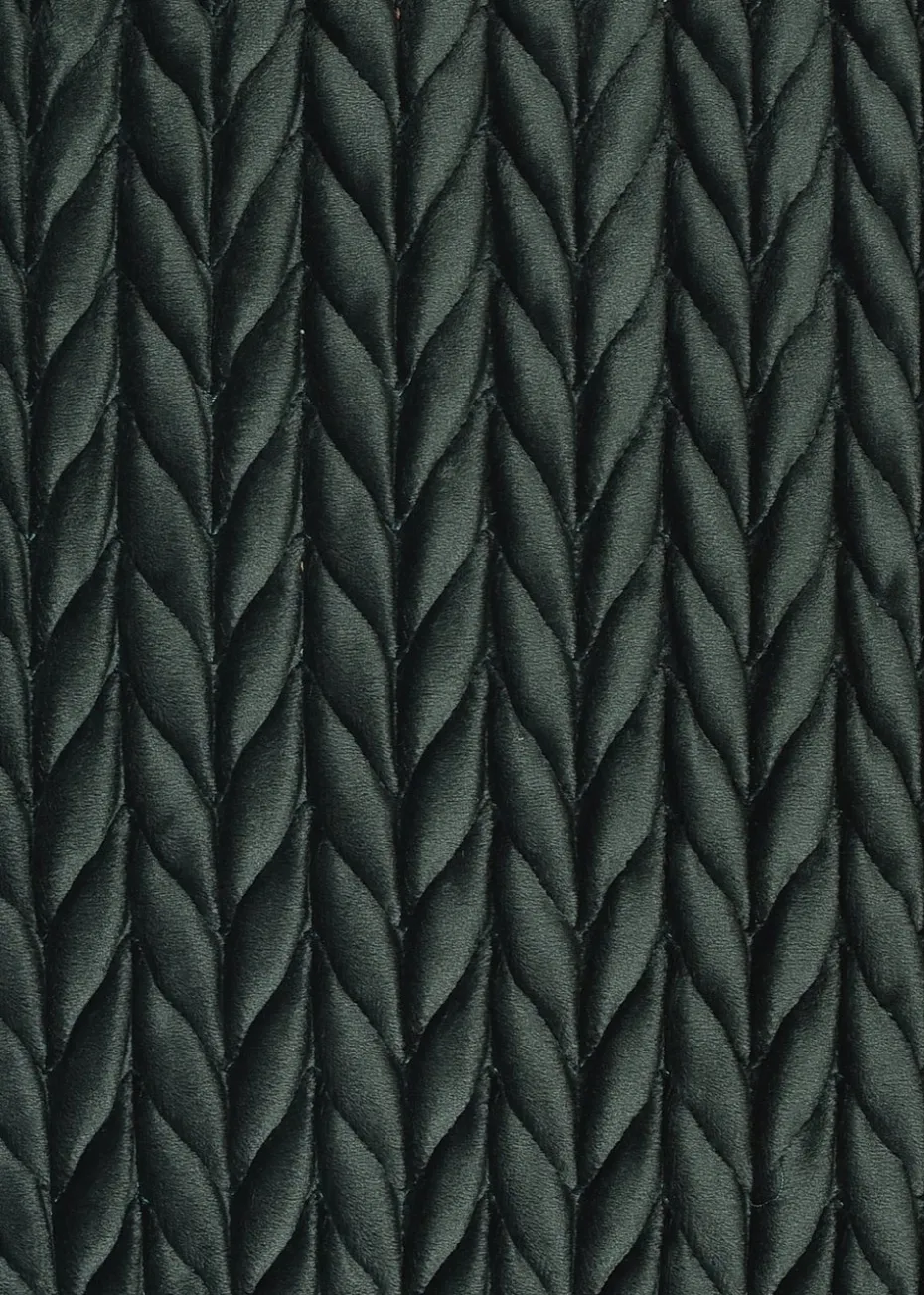 Laurence Llewelyn-Bowen Amory Velvet Green Filled Cushion (43cm x 43cm)