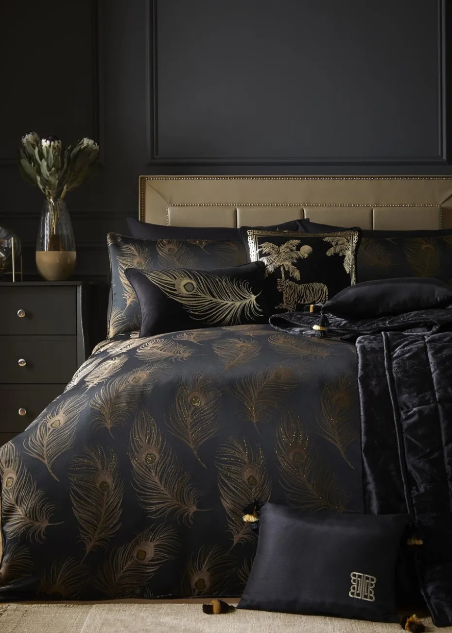 Laurence Llewelyn-Bowen Dandy Jacquard Black Duvet Cover Set
