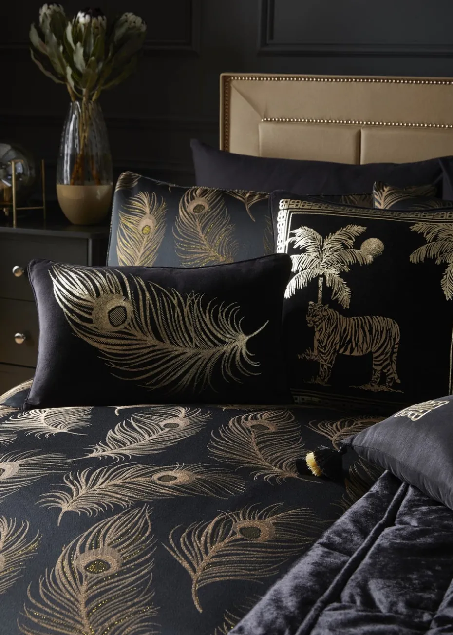 Laurence Llewelyn-Bowen Dandy Jacquard Black Duvet Cover Set