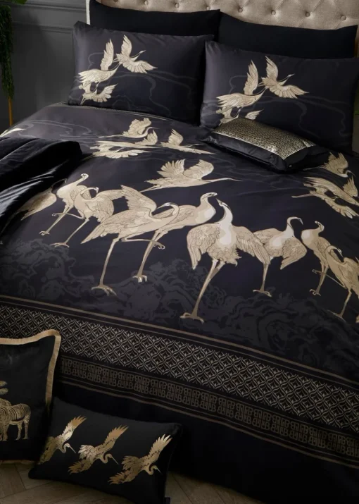 Laurence Llewelyn-Bowen Kireina Black Duvet Cover Set