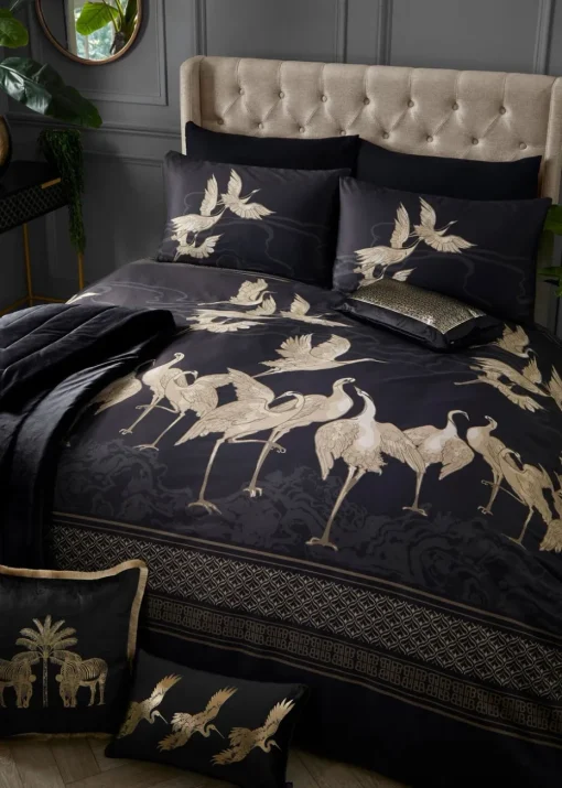 Laurence Llewelyn-Bowen Kireina Black Duvet Cover Set