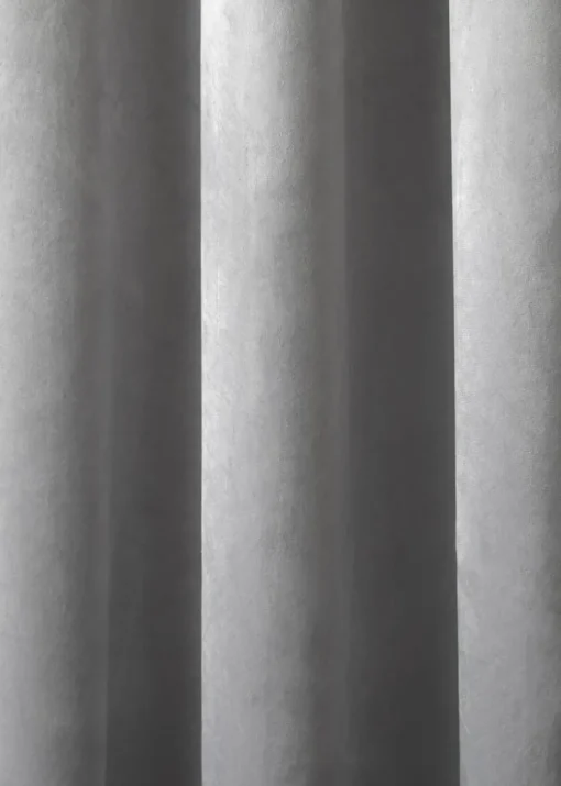 Laurence Llewelyn-Bowen Montrose Velvet Blackout Silver Eyelet Curtains