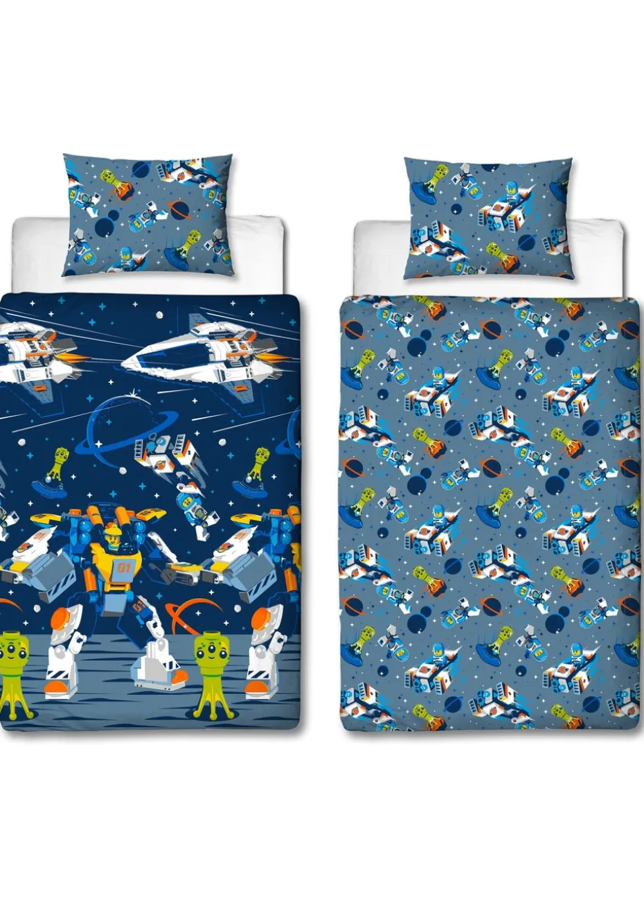 Lego Reversible 2 Piece Brushed Microfiber Duvet Set