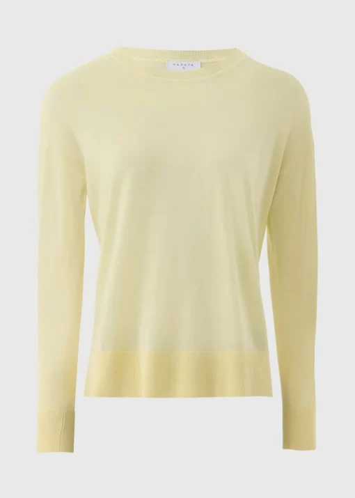 Lemon Fine Gauge Long Sleeve Jumper