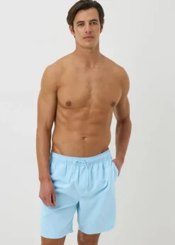 Light Blue Long Swim Shorts
