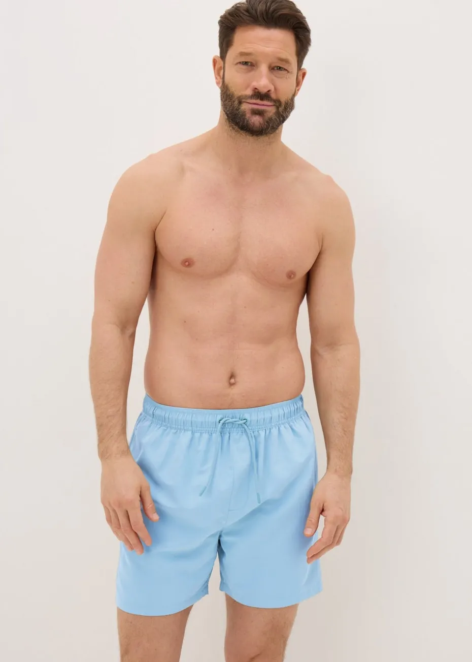 Light Blue Regular Swim Shorts