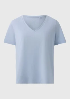Light Blue V-Neck Regular Fit T-Shirt