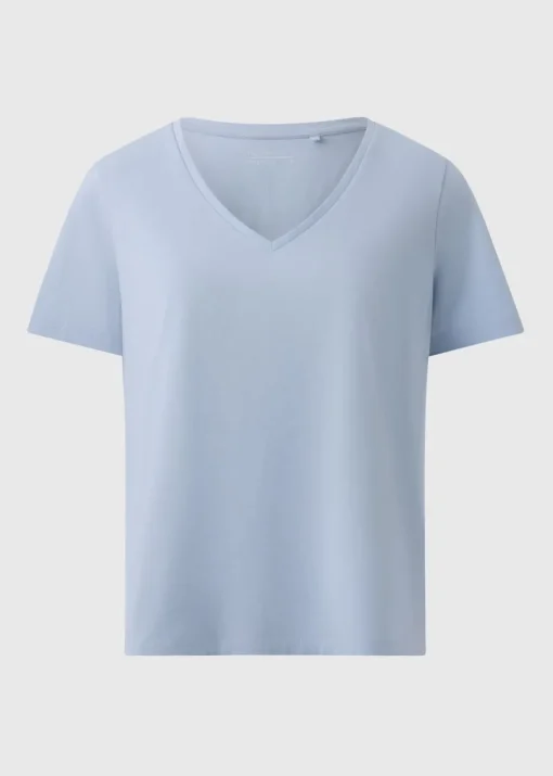 Light Blue V-Neck Regular Fit T-Shirt
