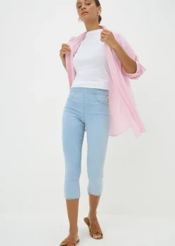 Lightwash Cropped Jeggings