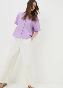 Lilac Airflow V Neck Shirt