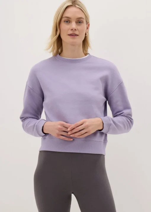 Lilac Cropped Sweatshirt