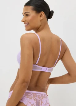 Lilac Floral Lace Bra