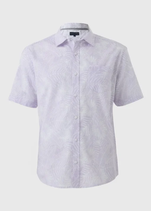 Lilac Hawaiian Print Shirt