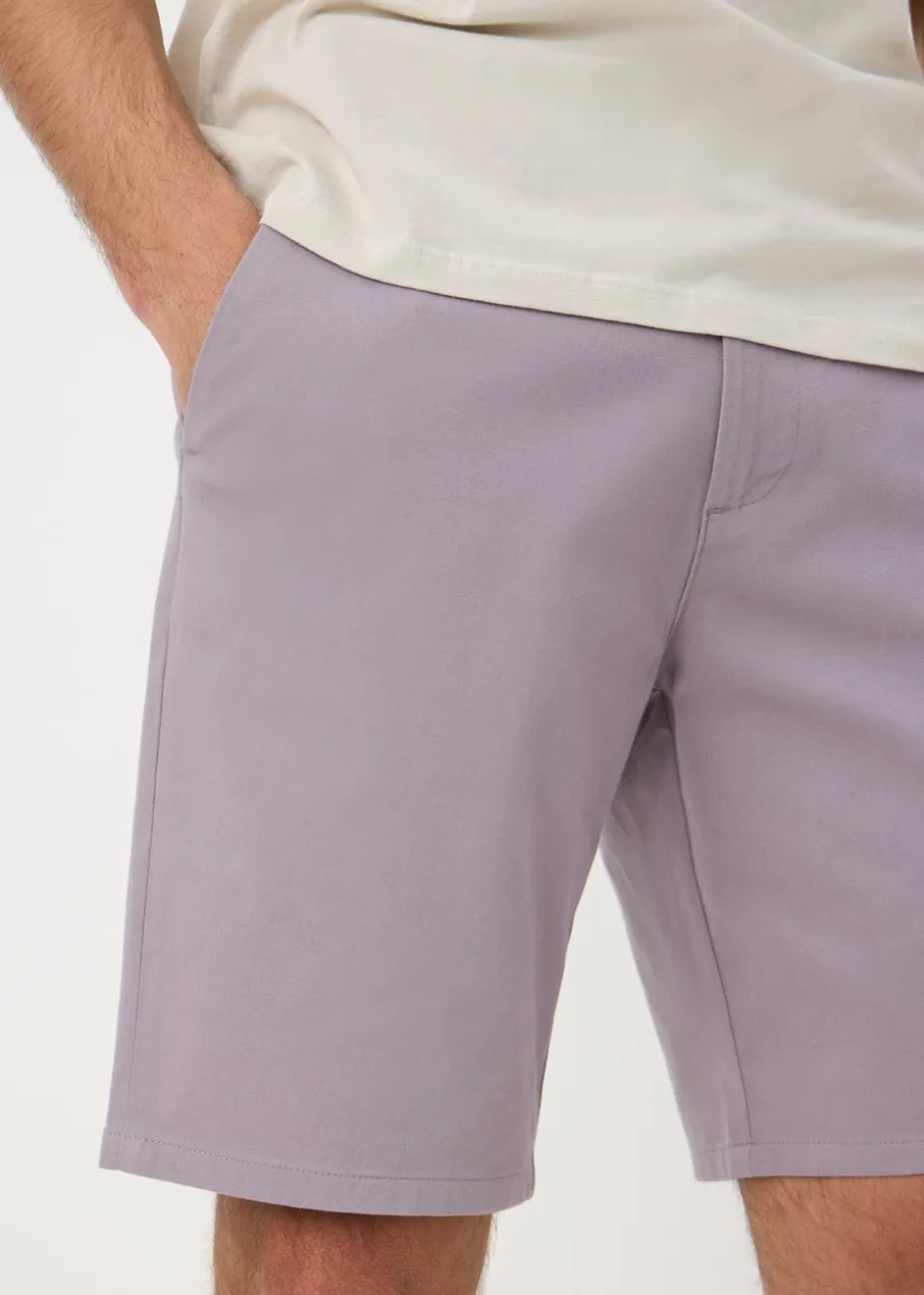 Lilac Straight Fit Chino Shorts