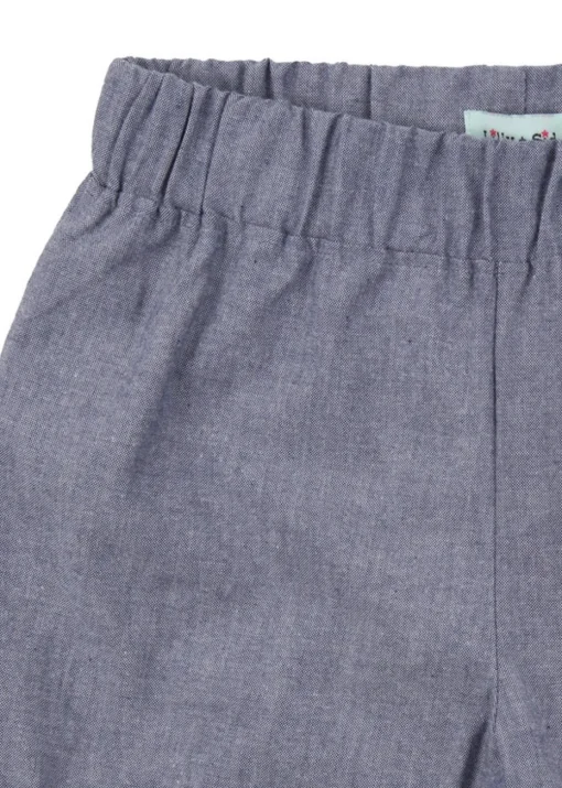 Lilly & Sid Blue Busy Bee Applique Shorts (24 Months- 8 Years)