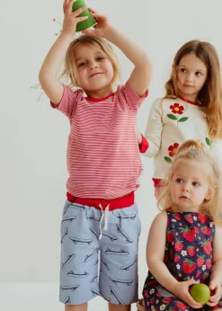 Lilly & Sid Blue Skateboard Print Shorts (24 Months- 8 Years)