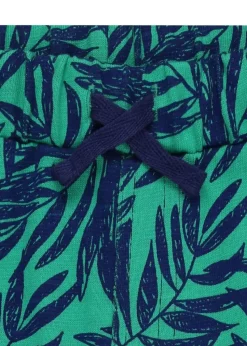 Lilly & Sid Green Palm Print Shorts (24 Months- 8 Years)