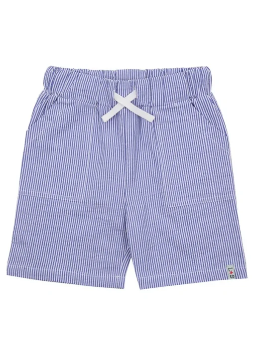 Lilly & Sid Lilly & Sid Blue Stripe Print Shorts(3-8 Years)