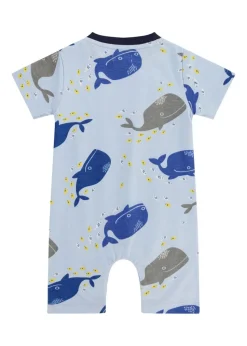 Lilly & Sid Multi Blue Whale Print Romper (0-12 Months)