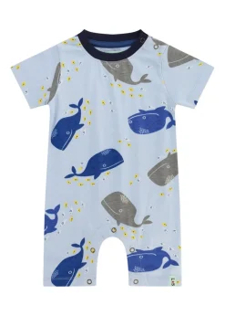 Lilly & Sid Multi Blue Whale Print Romper (0-12 Months)