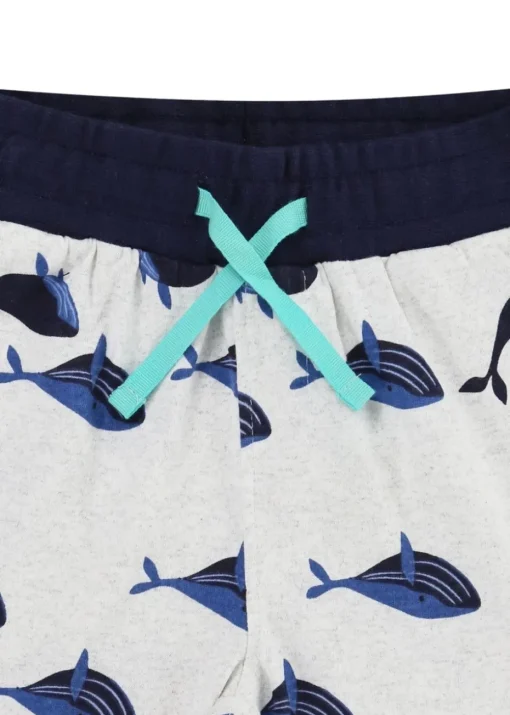 Lilly & Sid Multi Coloured Whale Print Shorts (0-8 Years)