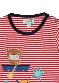 Lilly & Sid Multicoloured Lilly On The Boat Applique Top & Short Set (0- 24 Months)