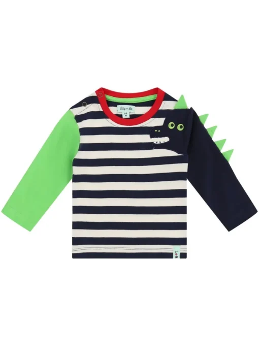 Lilly & Sid Multicoloured Dinosaur Applique Top & Jogger Set (0- 24 Months)