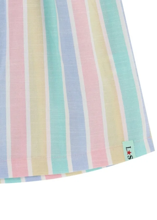 Lilly & Sid Multicoloured Lilly & Deckchair Stripe Print Dress (0-8 Years)