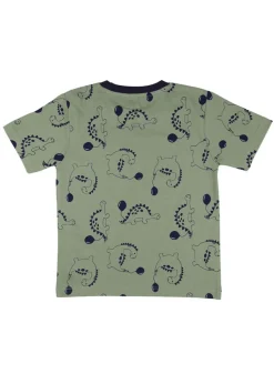 Lilly & Sid Multicoloured Dinosaur & Stripe Print Top 2 Pack (0-8 Years)