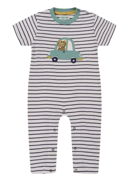 Lilly & Sid Multicoloured Car Applique Romper (0-12 Months)