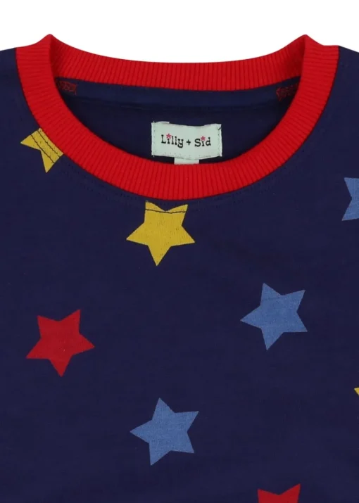 Lilly & Sid Navy Star Print Sweatshirt (0-8 Years)