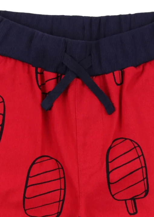 Lilly & Sid Red Lollypop Print Shorts (24 Months- 8 Years)