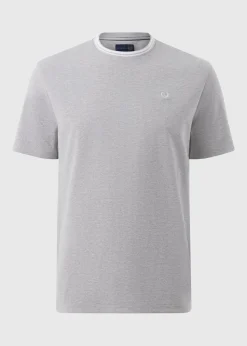 Lincoln Grey Textured Trim T-Shirt