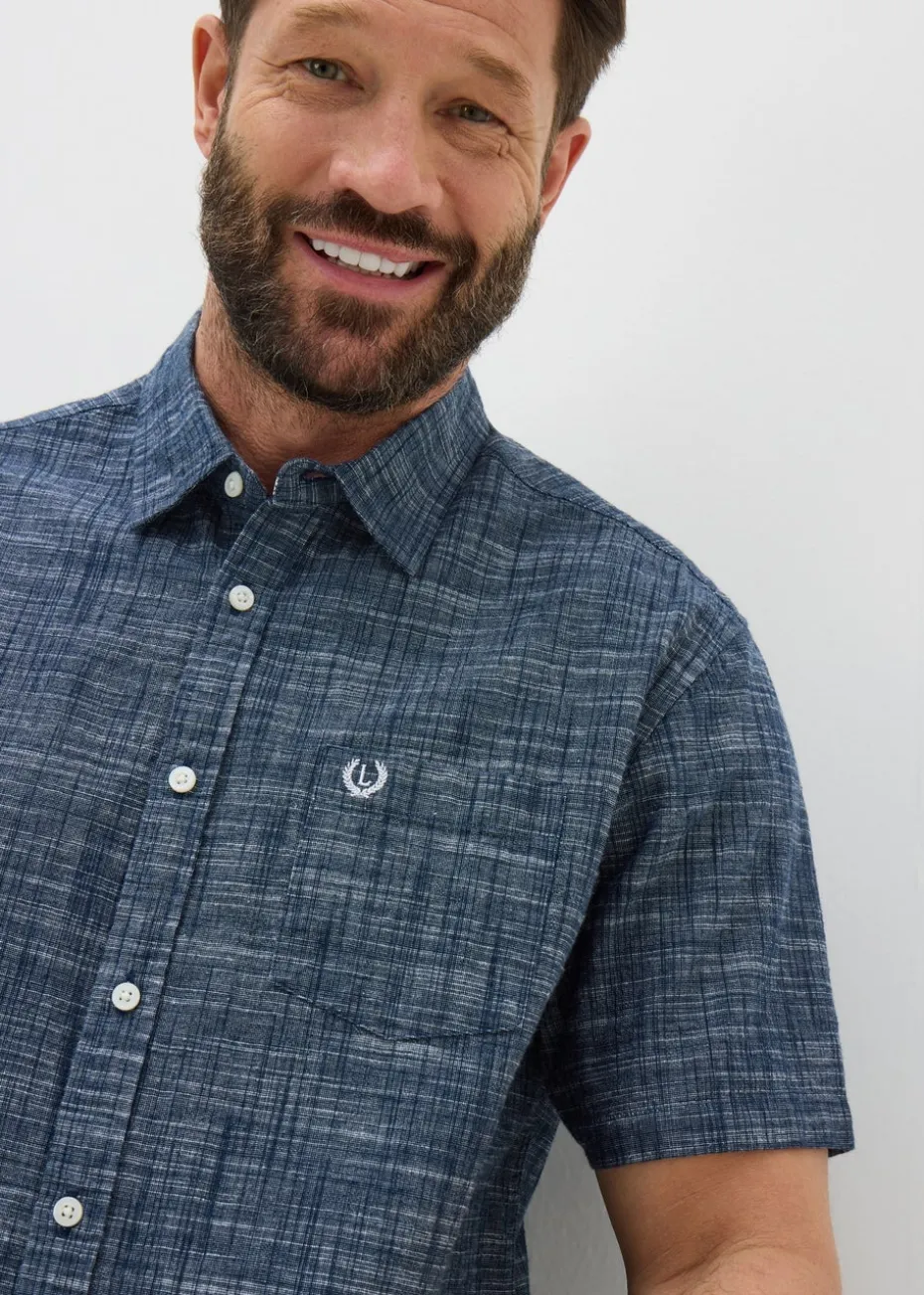 Lincoln Navy Slub Shirt