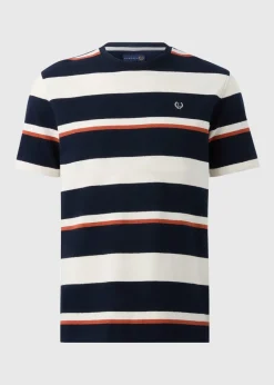 Lincoln Navy Stripe Design T-Shirt