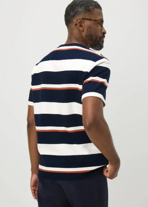 Lincoln Navy Stripe Design T-Shirt
