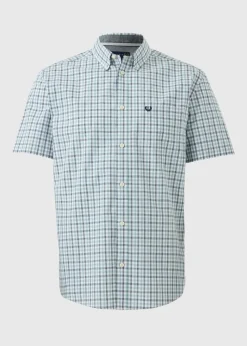 Lincoln Teal Mini Check Shirt