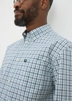 Lincoln Teal Mini Check Shirt