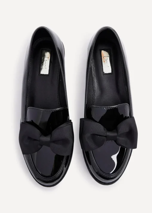 Linzi Cathy Black Patent Classic Slip On Loafer