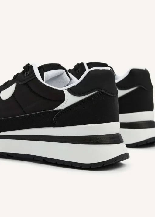 Linzi Clapham Black Two-Tone Wedged Trainer
