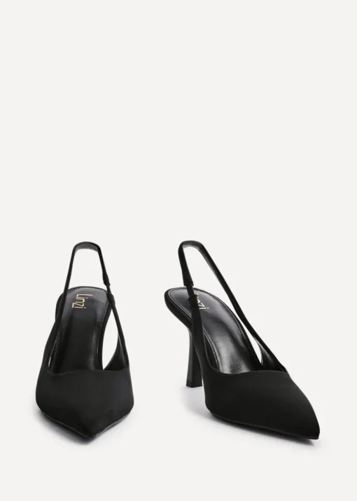 Linzi Dash Black Scuba Court Heel