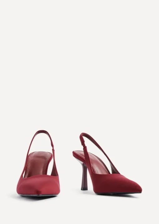 Linzi Dash Burgundy Scuba Court Heel
