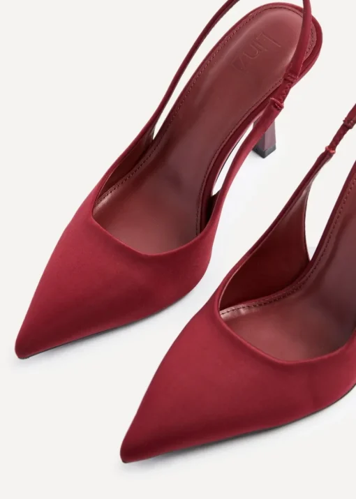 Linzi Dash Burgundy Scuba Court Heel