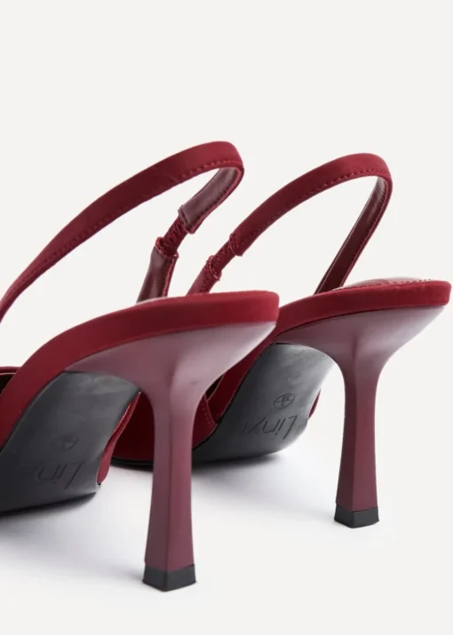 Linzi Dash Burgundy Scuba Court Heel
