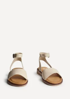 Linzi Denia Wide Fit Nude Faux Leather Footbed Two Part Sandal