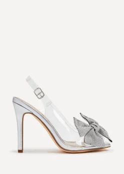 Linzi Divine Silver Metallic & Perspex Heels