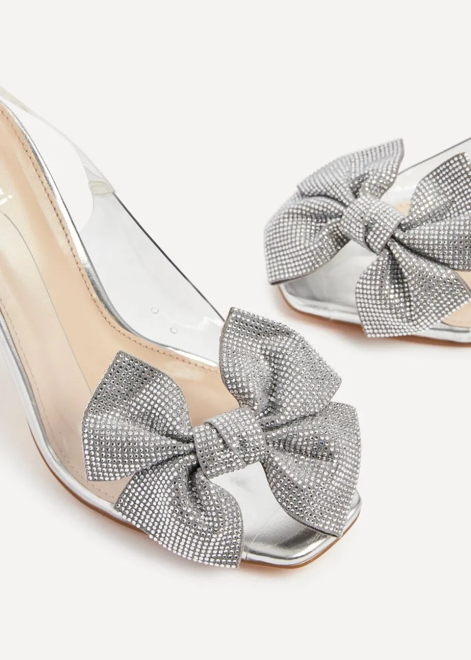 Linzi Divine Silver Metallic & Perspex Heels