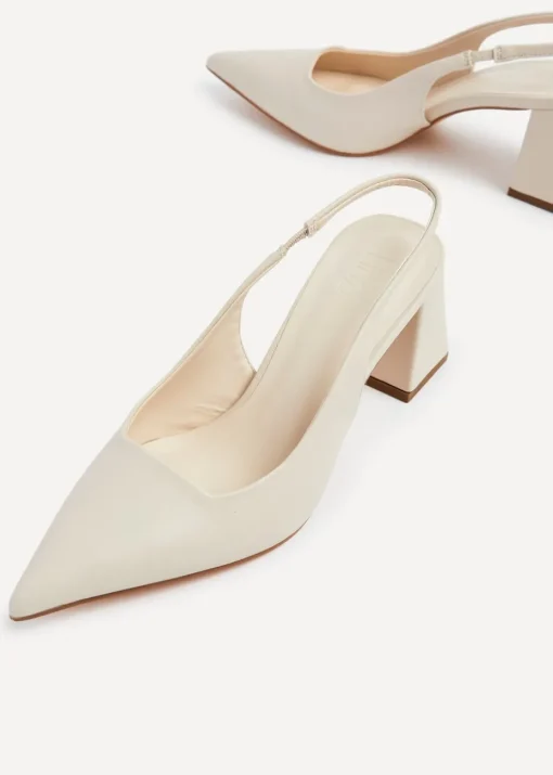 Linzi Elizabeth Sand Faux Leather Court Shoes