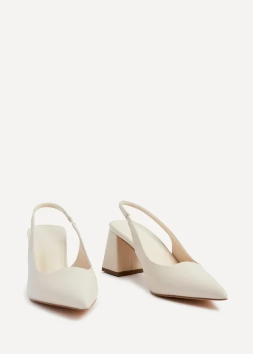 Linzi Elizabeth Sand Faux Leather Court Shoes